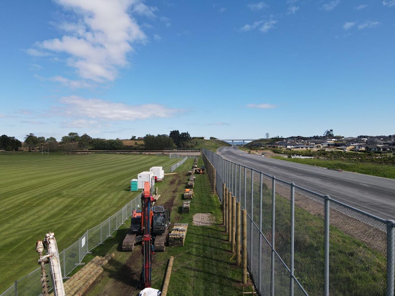 Rototuna High School, Hamilton - Noise Barrier Wall